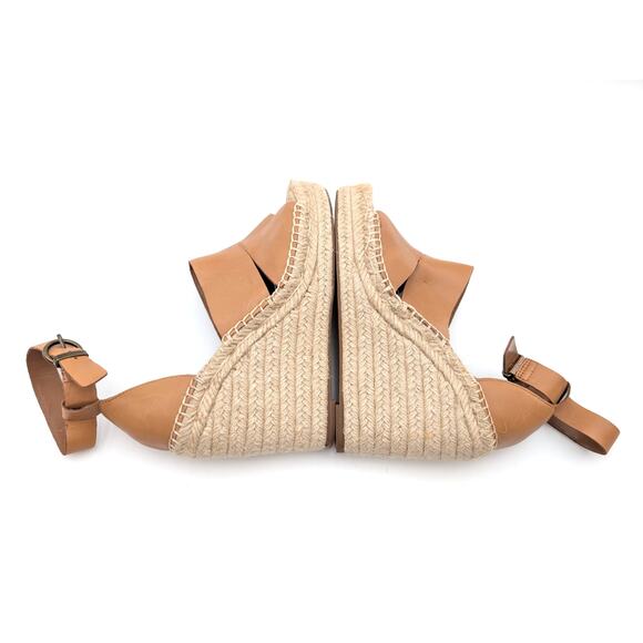 Treasure & Bond Sannibel Platform Wedge Sandal Women's Brown Size US7.5M EU38 - Picture 5 of 7